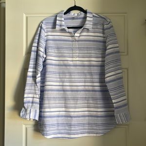 Blue/white striped Talbots top